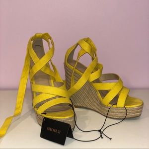 Forever21 Strappy Wedges 💛